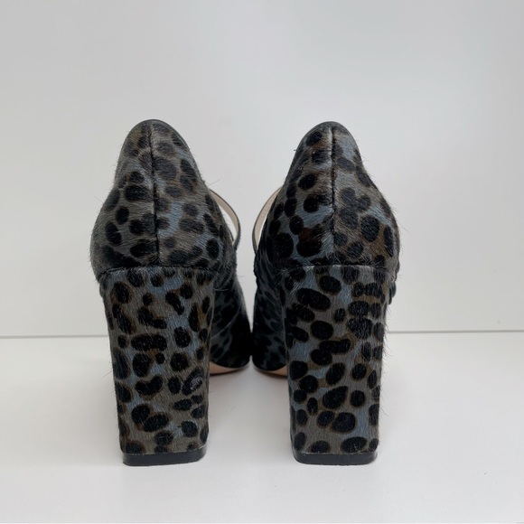Boden The Point Mary Jane in Cowhide Leopard Print Gray and Black preppy office - Picture 8 of 13